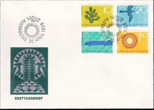 LIECHTENSTEIN 1966 Mi-Nr. 460/63 FDC