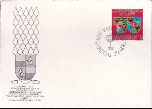 LIECHTENSTEIN 1968 Mi-Nr. 496 FDC