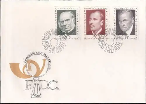 LIECHTENSTEIN 1968 Mi-Nr. 503/05 FDC