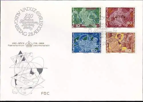 LIECHTENSTEIN 1969 Mi-Nr. 508/11 FDC
