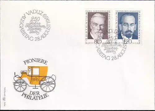 LIECHTENSTEIN 1969 Mi-Nr. 512/13 FDC