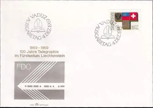 LIECHTENSTEIN 1969 Mi-Nr. 517 FDC