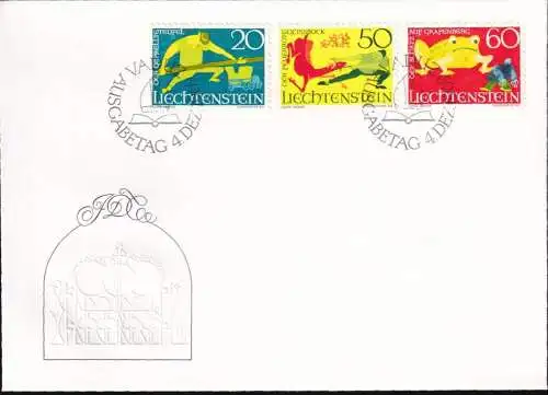 LIECHTENSTEIN 1969 Mi-Nr. 518/20 FDC