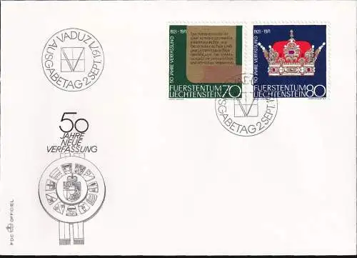 LIECHTENSTEIN 1971 Mi-Nr. 546/47 FDC