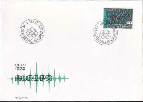 LIECHTENSTEIN 1972 Mi-Nr. 564 FDC