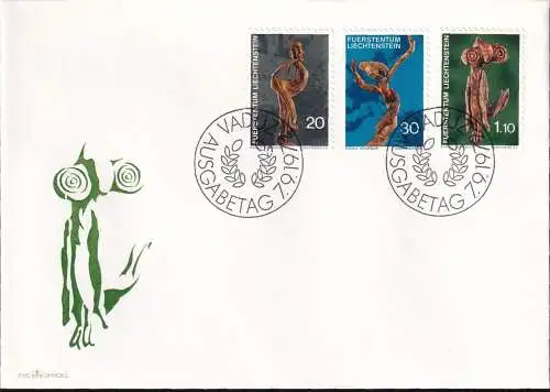 LIECHTENSTEIN 1972 Mi-Nr. 567/69 FDC