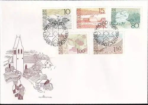 LIECHTENSTEIN 1972 Mi-Nr. 573/77 FDC
