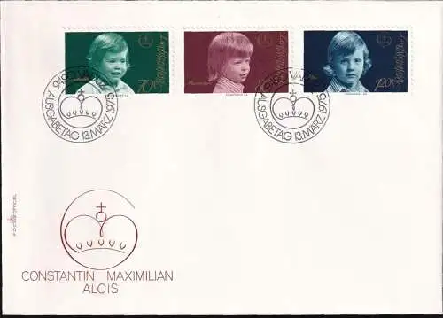 LIECHTENSTEIN 1975 Mi-Nr. 620/22 FDC