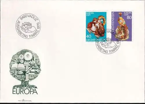 LIECHTENSTEIN 1976 Mi-Nr. 642/43 FDC