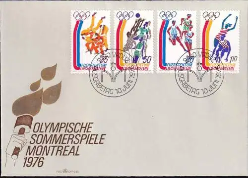 LIECHTENSTEIN 1976 Mi-Nr. 651/54 FDC