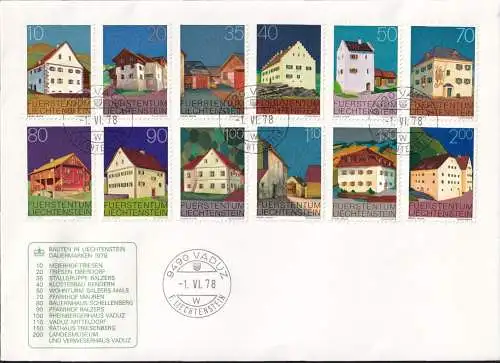 LIECHTENSTEIN 1978 Mi-Nr. 694/05 FDC