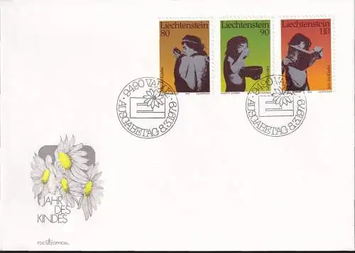 LIECHTENSTEIN 1979 Mi-Nr. 725/27 FDC