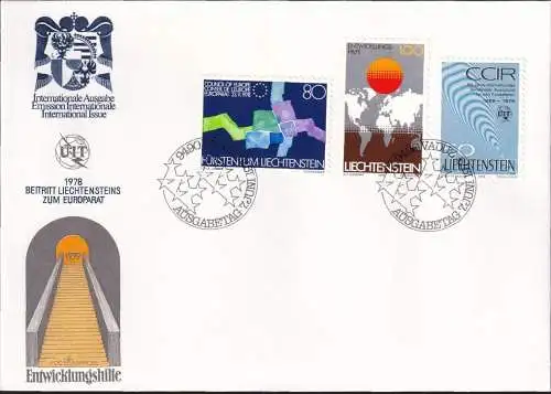 LIECHTENSTEIN 1979 Mi-Nr. 728/30 FDC