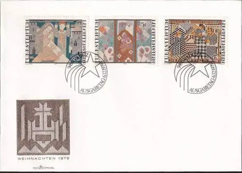 LIECHTENSTEIN 1979 Mi-Nr. 738/40 FDC