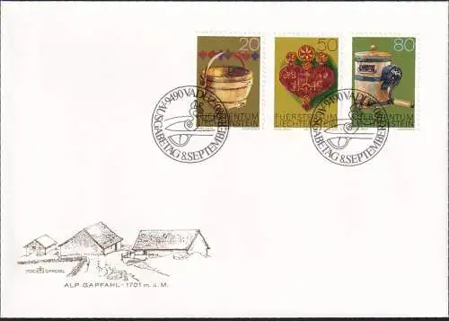LIECHTENSTEIN 1980 Mi-Nr. 747/49 FDC