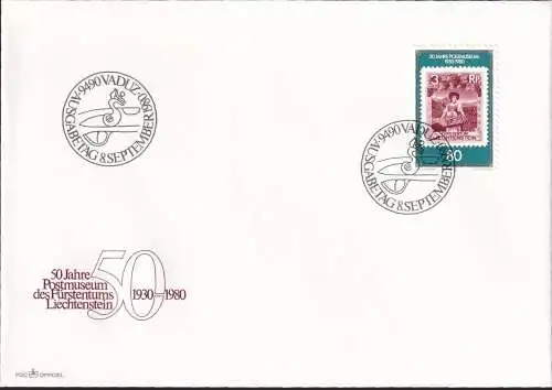 LIECHTENSTEIN 1980 Mi-Nr. 750 FDC
