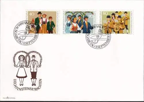 LIECHTENSTEIN 1980 Mi-Nr. 754/56 FDC