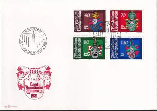LIECHTENSTEIN 1981 Mi-Nr. 766/69 FDC