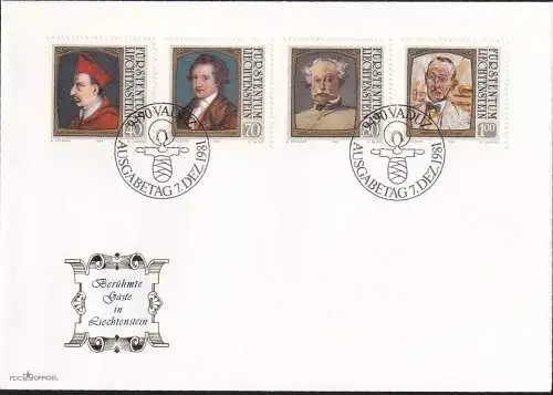 LIECHTENSTEIN 1981 Mi-Nr. 784/87 FDC