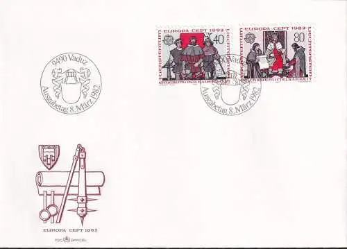 LIECHTENSTEIN 1982 Mi-Nr. 791/92 FDC