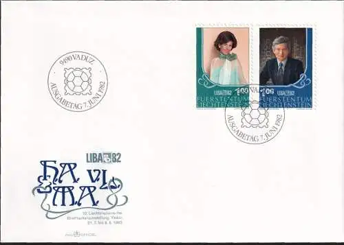 LIECHTENSTEIN 1982 Mi-Nr. 797/98 FDC