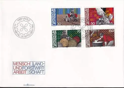 LIECHTENSTEIN 1982 Mi-Nr. 802/05 FDC