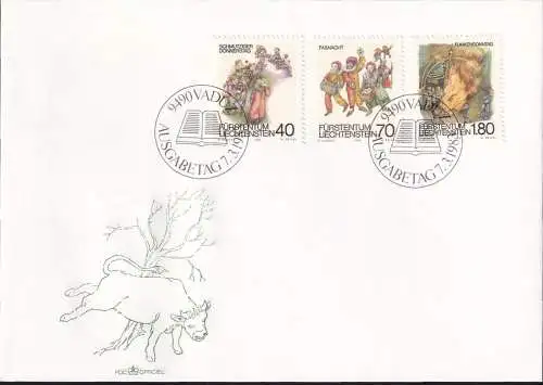 LIECHTENSTEIN 1983 Mi-Nr. 818/20 FDC