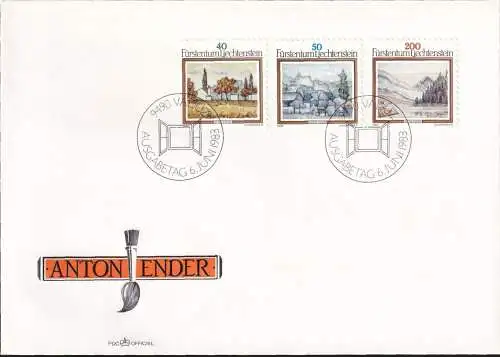 LIECHTENSTEIN 1983 Mi-Nr. 821/23 FDC