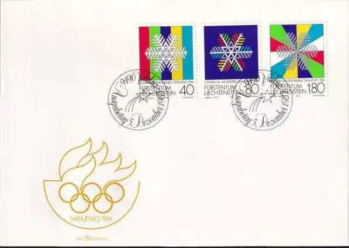 LIECHTENSTEIN 1983 Mi-Nr. 834/36 FDC