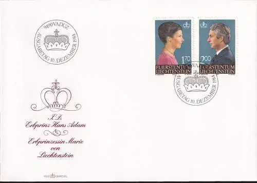 LIECHTENSTEIN 1984 Mi-Nr. 864/65 FDC
