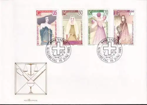 LIECHTENSTEIN 1985 Mi-Nr. 871/74 FDC