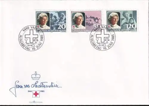LIECHTENSTEIN 1985 Mi-Nr. 875/77 FDC