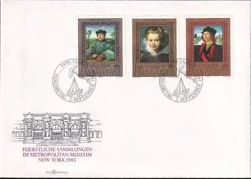 LIECHTENSTEIN 1985 Mi-Nr. 881/83 FDC