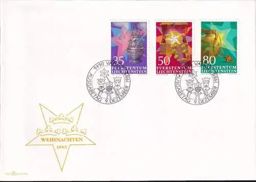 LIECHTENSTEIN 1985 Mi-Nr. 884/86 FDC