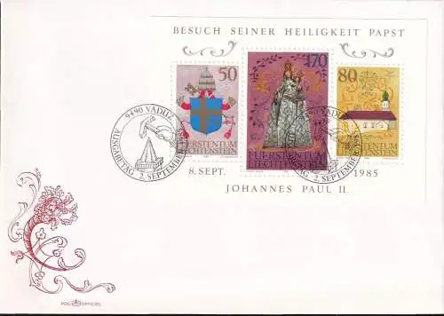 LIECHTENSTEIN 1985 Mi-Nr. Block 12 FDC