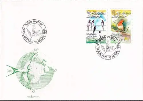 LIECHTENSTEIN 1986 Mi-Nr. 893/94 FDC