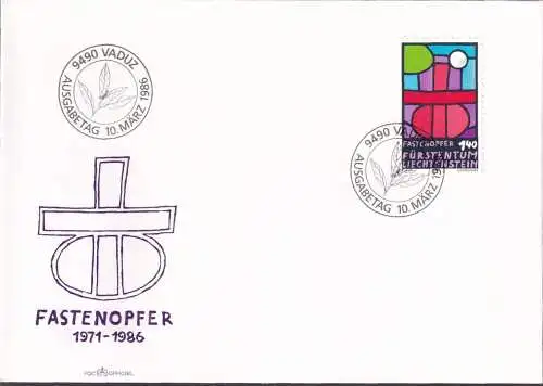 LIECHTENSTEIN 1986 Mi-Nr. 895 FDC