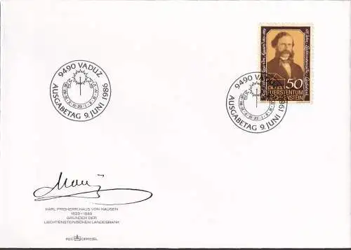 LIECHTENSTEIN 1986 Mi-Nr. 902 FDC