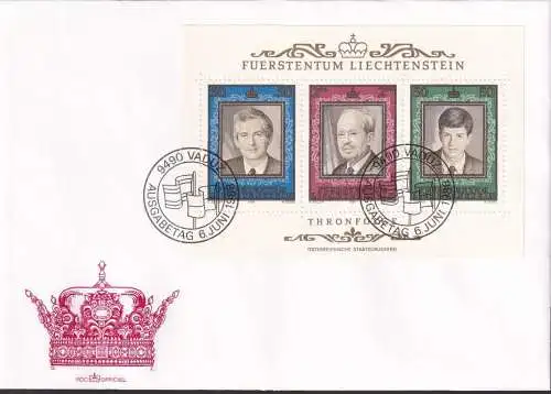 LIECHTENSTEIN 1988 Mi-Nr. Block 13 FDC