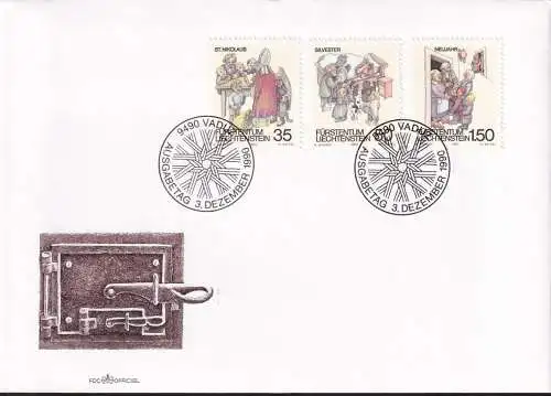 LIECHTENSTEIN 1990 Mi-Nr. 1008/10 FDC