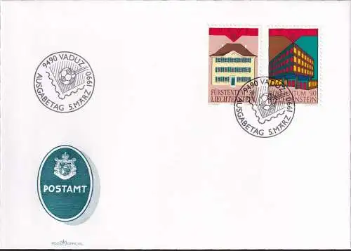 LIECHTENSTEIN 1990 Mi-Nr. 984/85 FDC