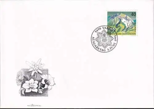 LIECHTENSTEIN 1991 Mi-Nr. 1023 FDC