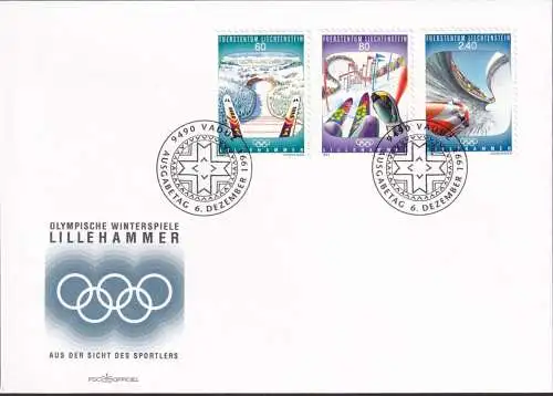 LIECHTENSTEIN 1993 Mi-Nr. 1076/78 FDC