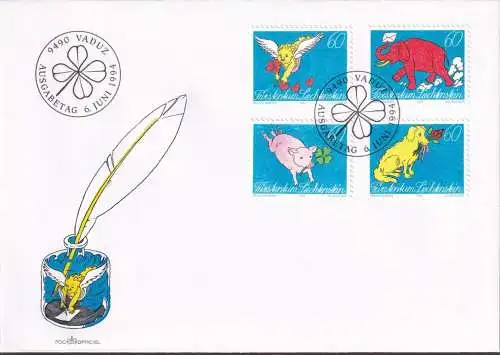 LIECHTENSTEIN 1994 Mi-Nr. 1085/88 FDC