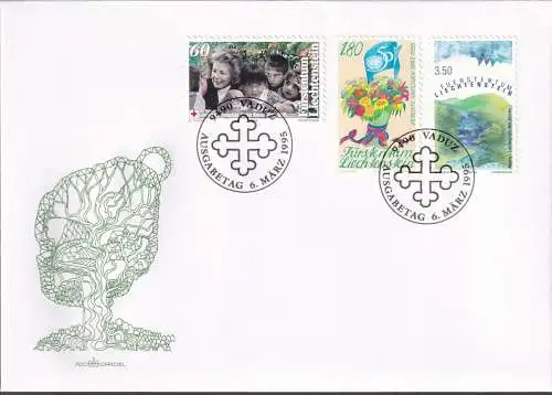 LIECHTENSTEIN 1995 Mi-Nr. 1105/07 FDC