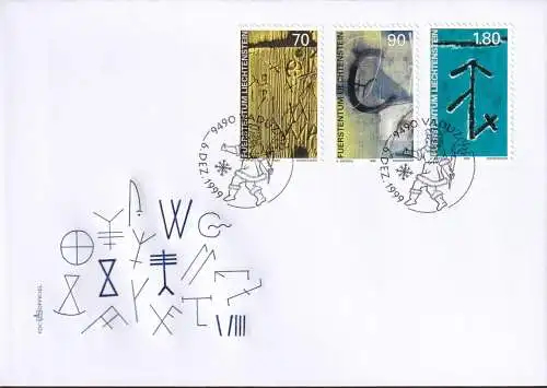 LIECHTENSTEIN 1999 Mi-Nr. 1220/22 FDC