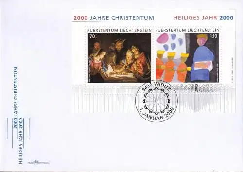 LIECHTENSTEIN 2000 Mi-Nr. Block 17 FDC