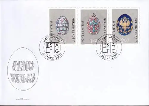 LIECHTENSTEIN 2001 Mi-Nr. 1259/61 FDC