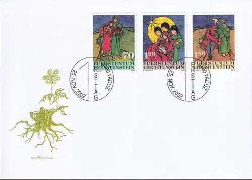 LIECHTENSTEIN 2002 Mi-Nr. 1304/06 FDC