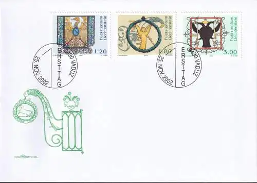LIECHTENSTEIN 2002 Mi-Nr. 1307/09 FDC